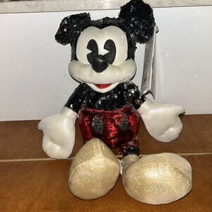 DISNEY Store Plush MICKEY MOUSE ORIGINAL REVERSBILE‎ SEQUIN SPECIAL EDITION NWT